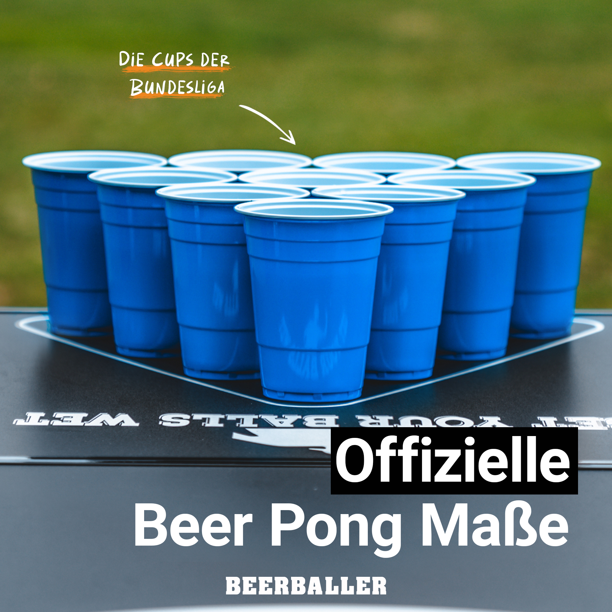 Beer Pong Becher Blau (800x + 96 Bälle)