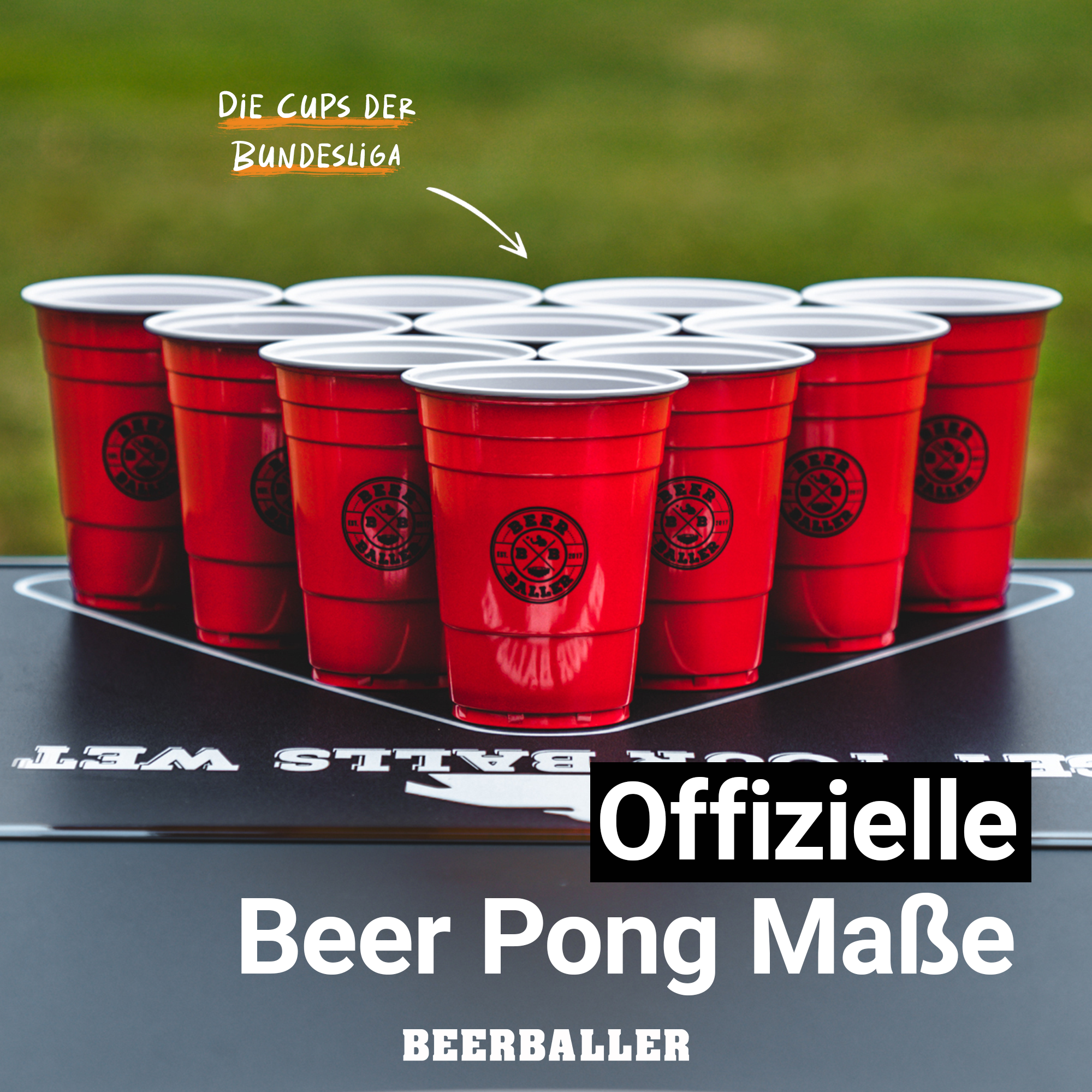 Beer Pong Becher Set Rot mit Logo