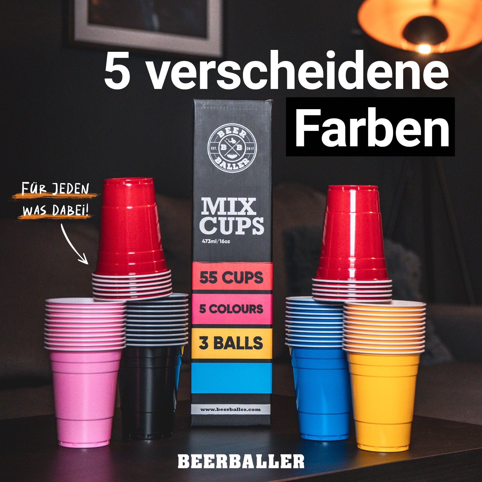 Beer Pong Becher Set Mixed