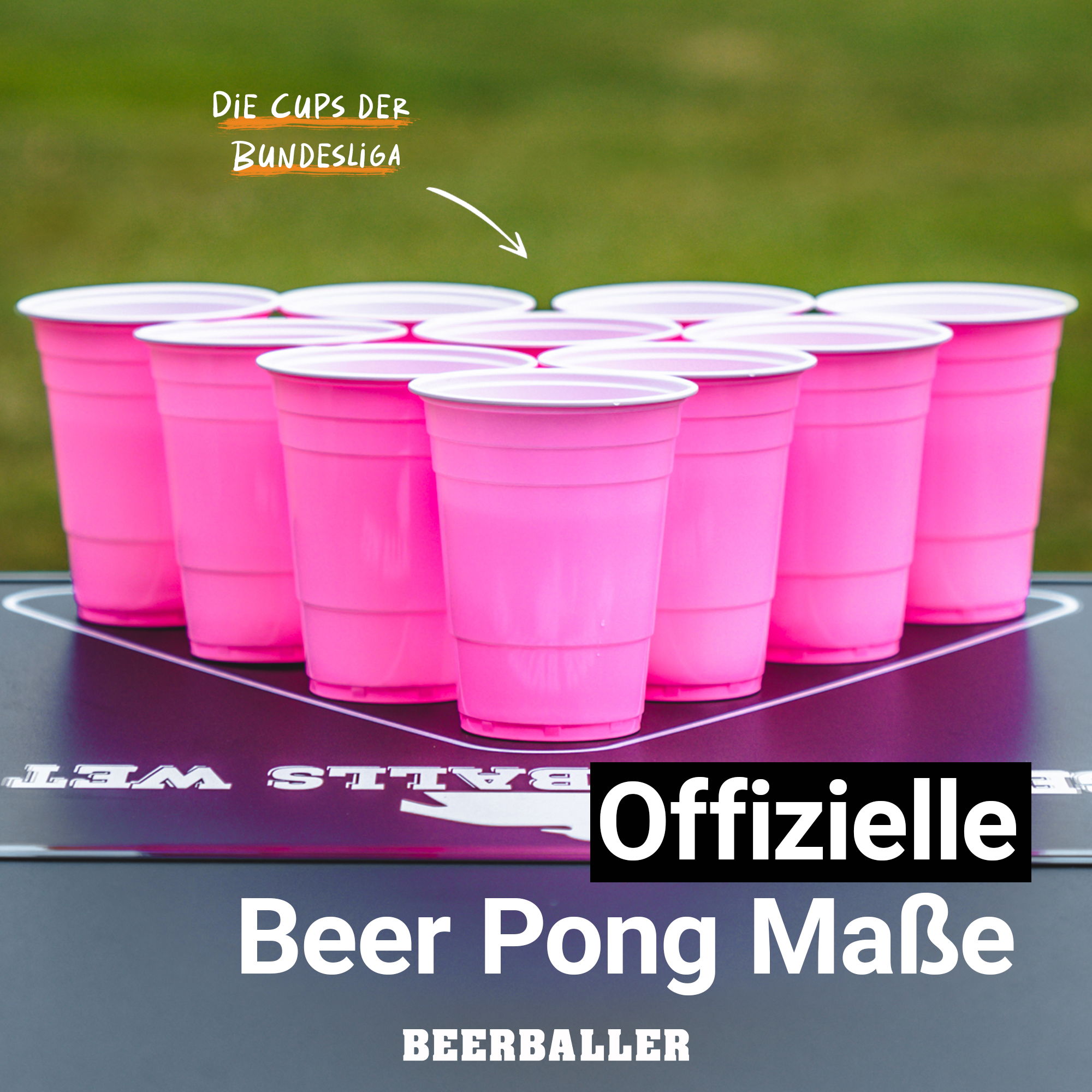 Beer Pong Becher Pink (800x + 96 Bälle)