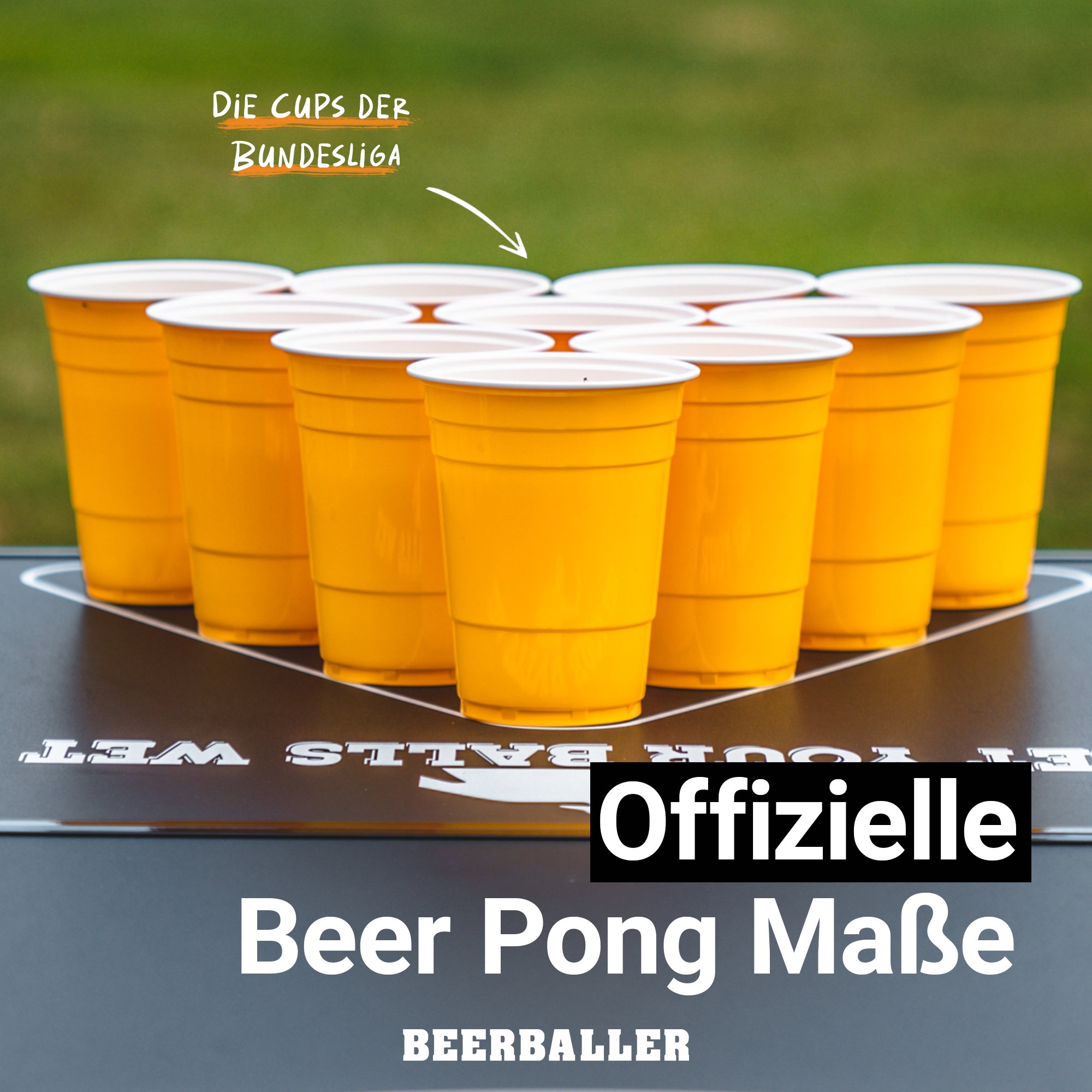 Beer Pong Becher Set Gelb