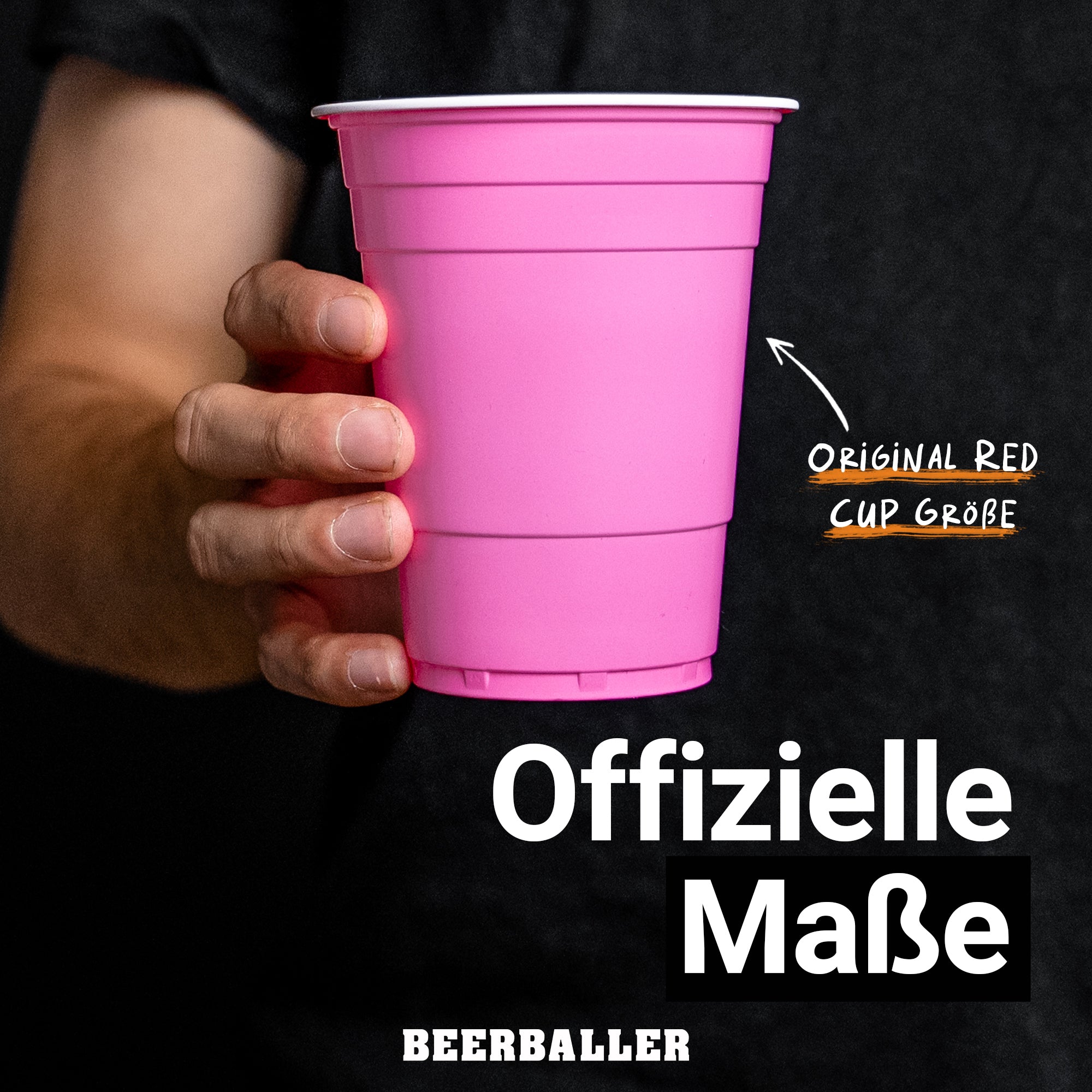 Beer Pong Becher Pink (800x + 96 Bälle)