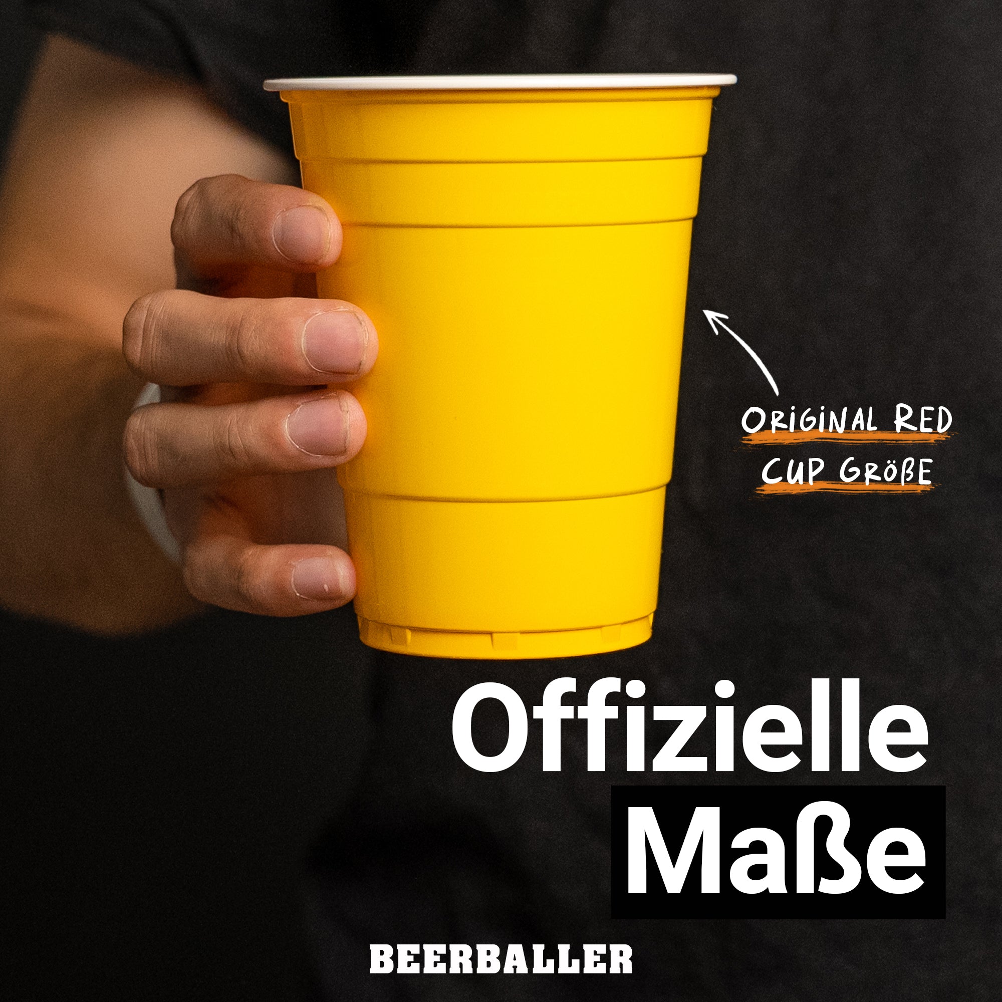 Beer Pong Becher Gelb (800x + 96 Bälle)