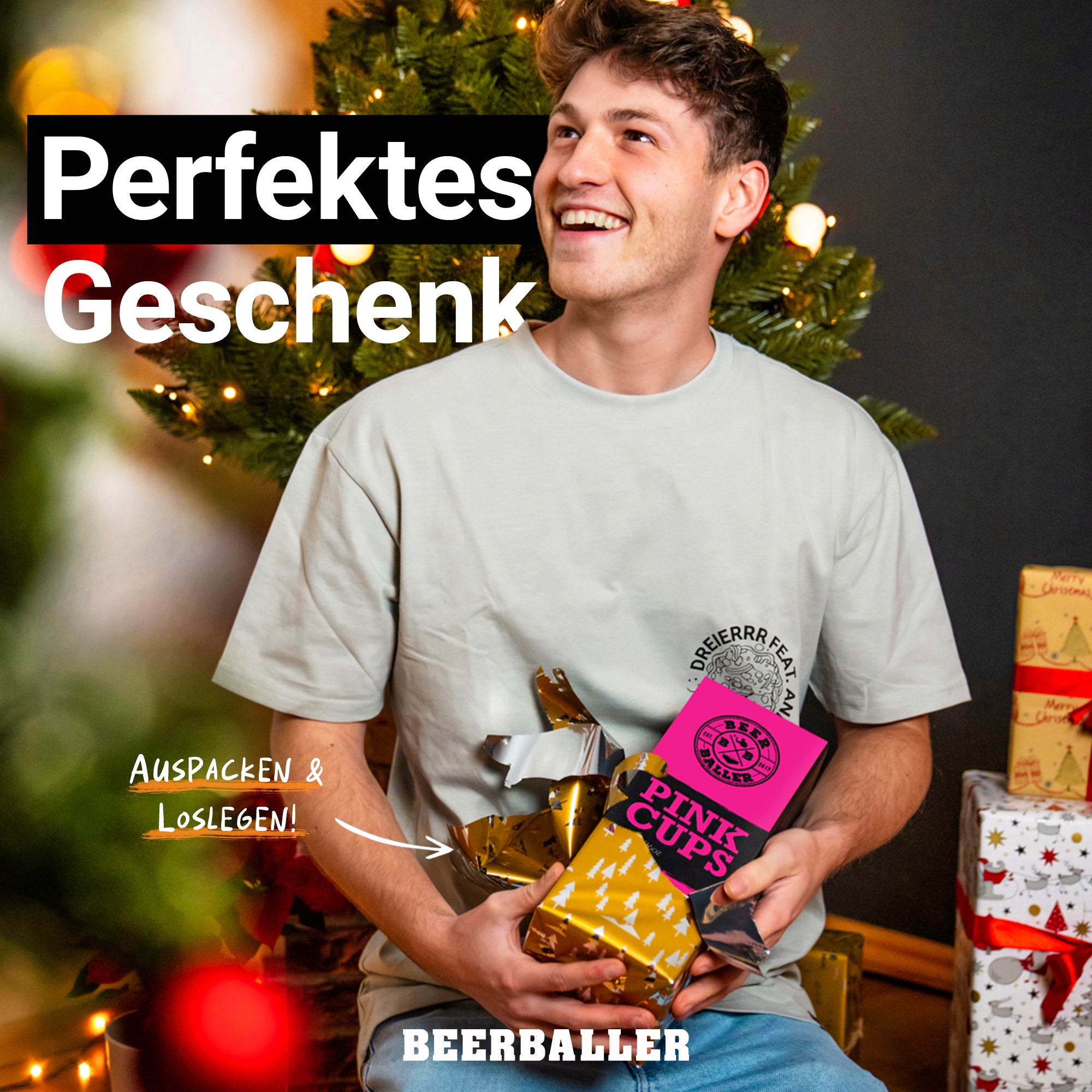 Beer Pong Becher Set Pink