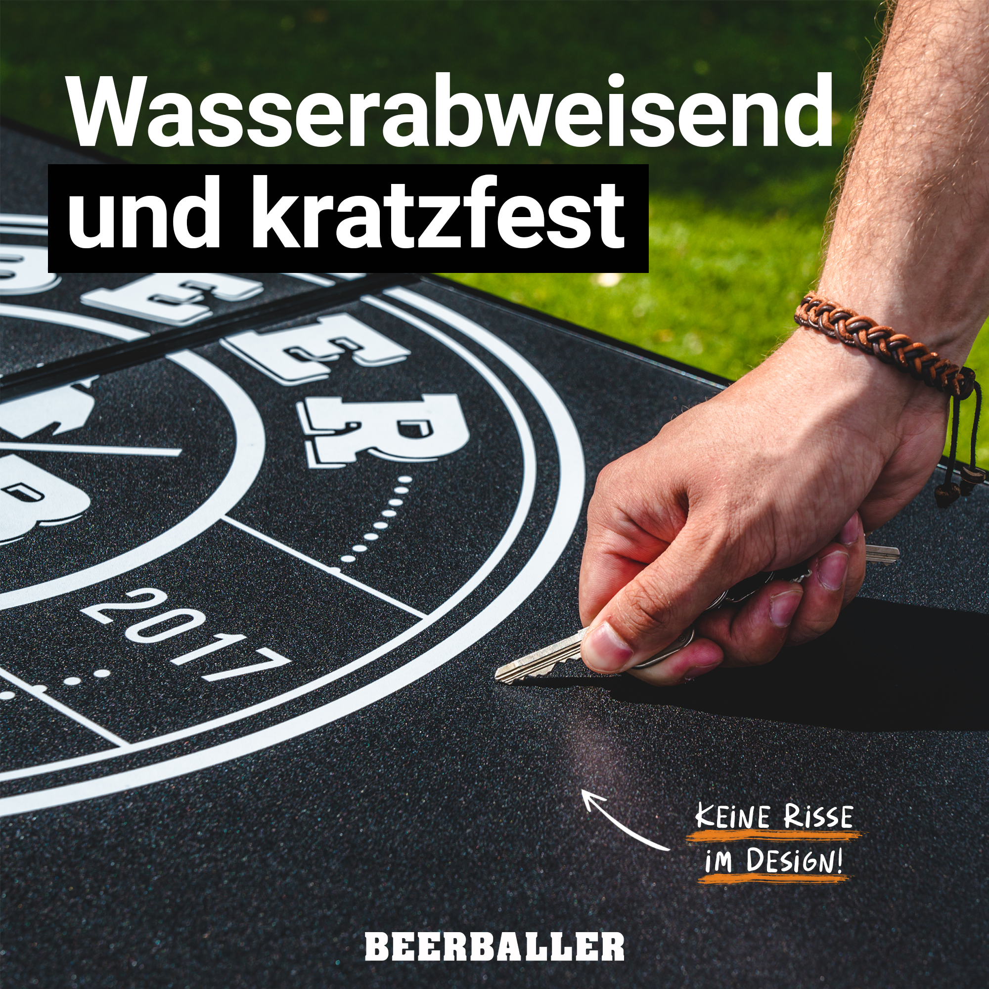 Beer Pong Tisch 'All Black' mit Löchern