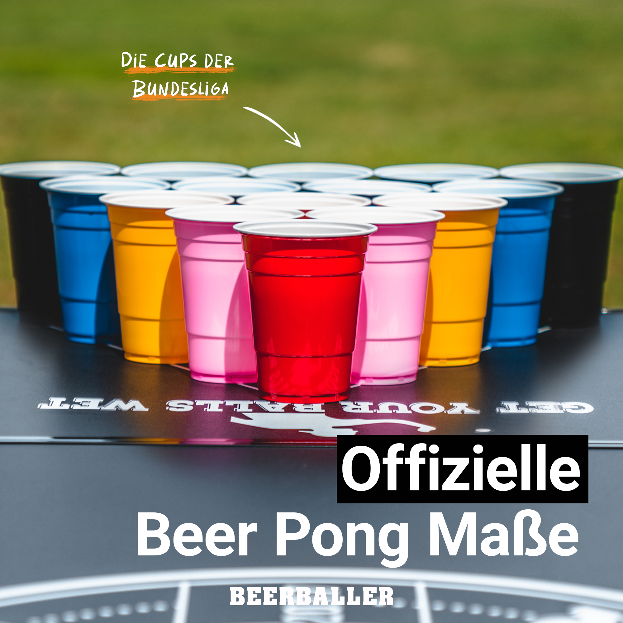 Beer Pong Becher Set Mixed (100x inkl. 12 Bälle)