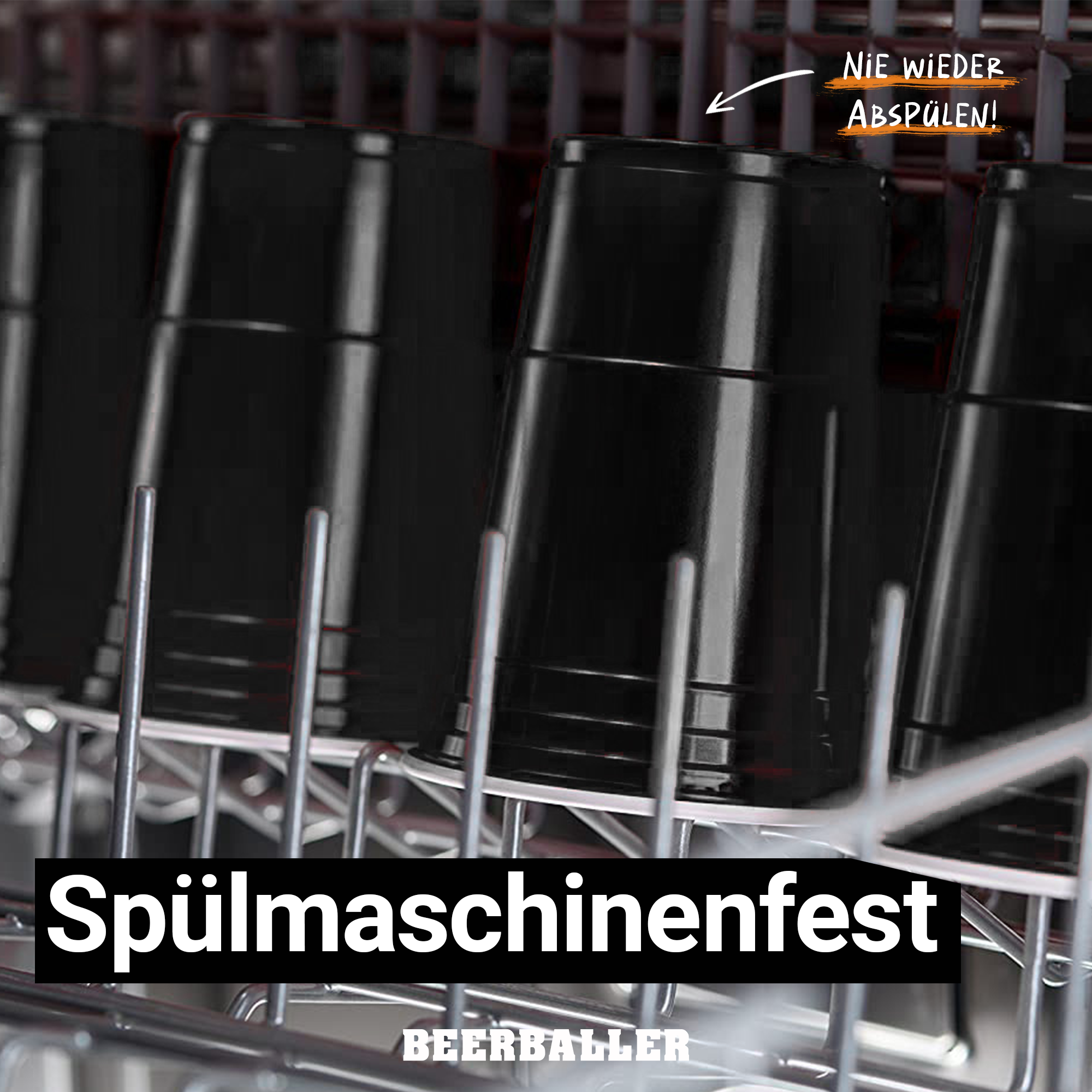 Beer Pong Becher Schwarz (800x + 96 Bälle)