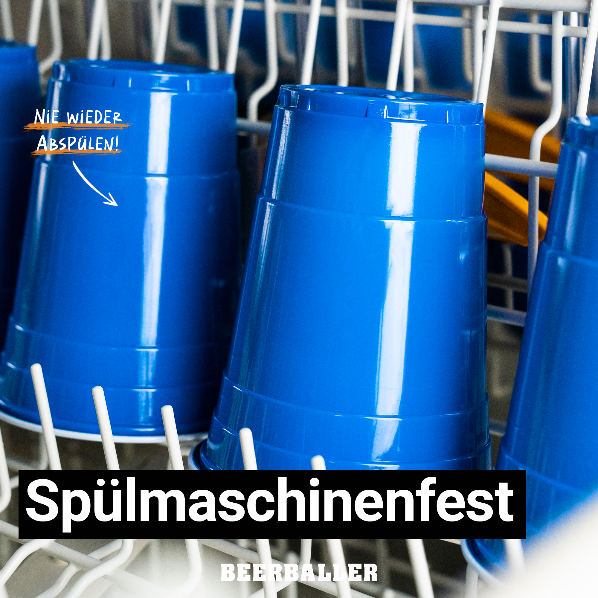 Beer Pong Becher Blau (800x + 96 Bälle)