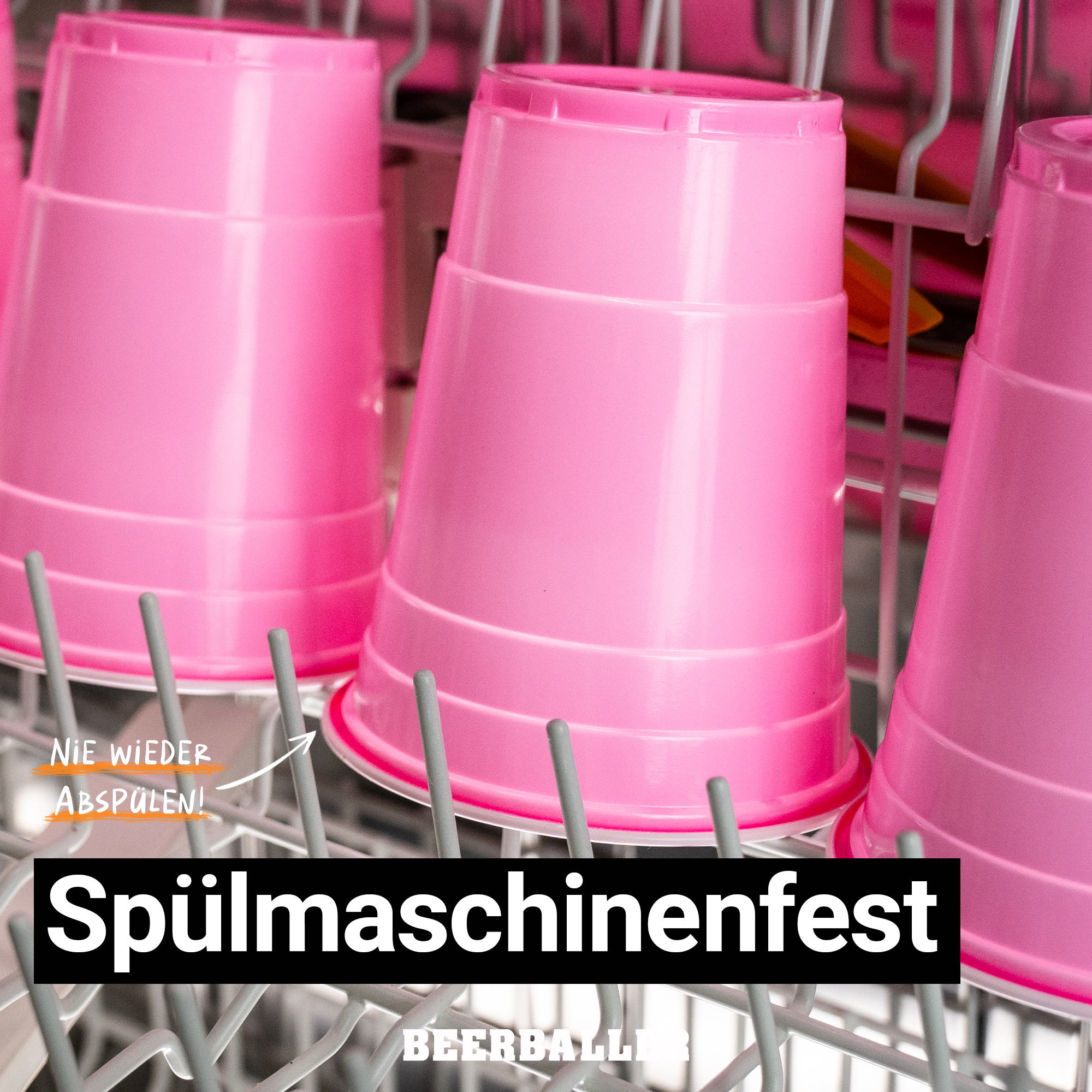 Beer Pong Becher Pink (800x + 96 Bälle)