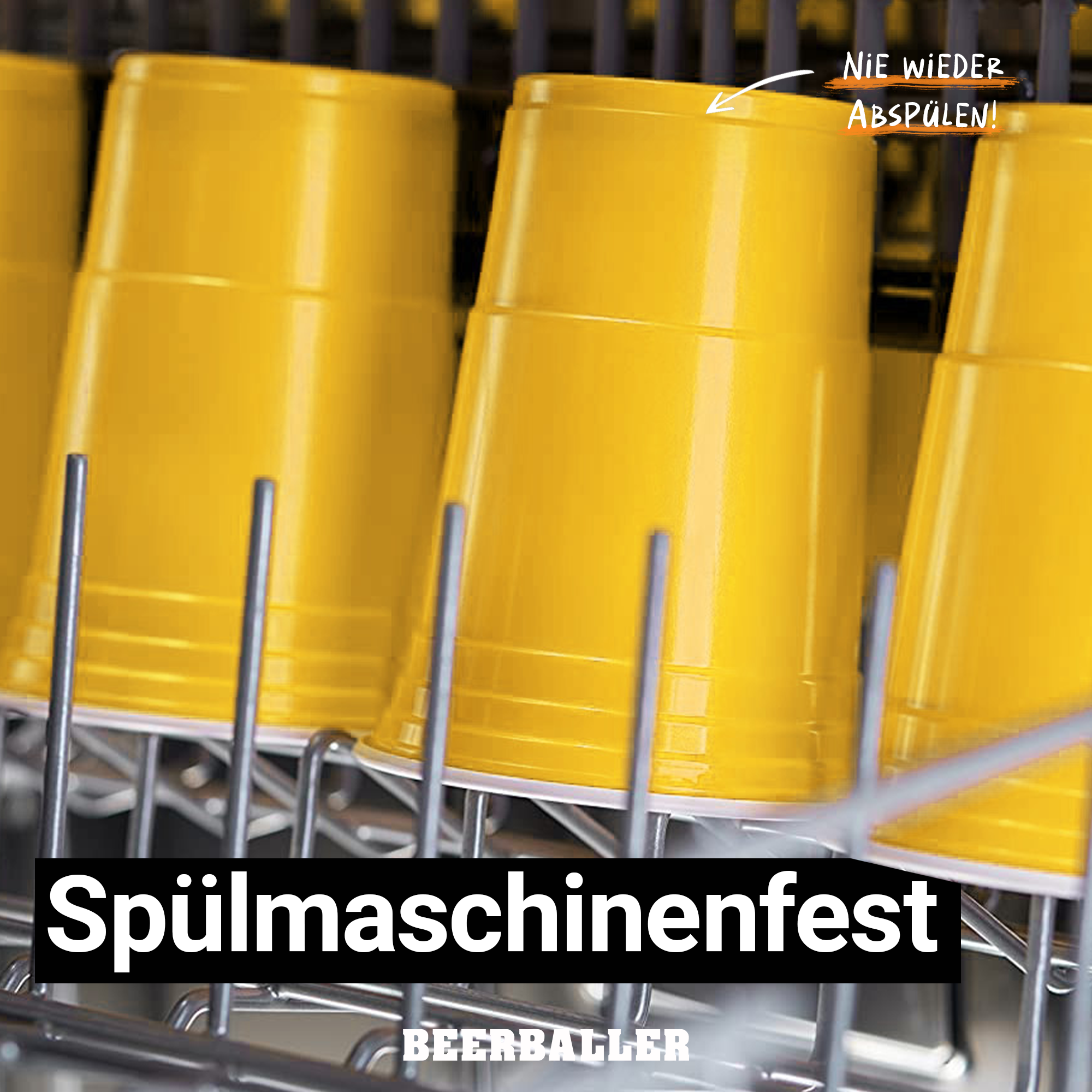 Beer Pong Becher Set Gelb