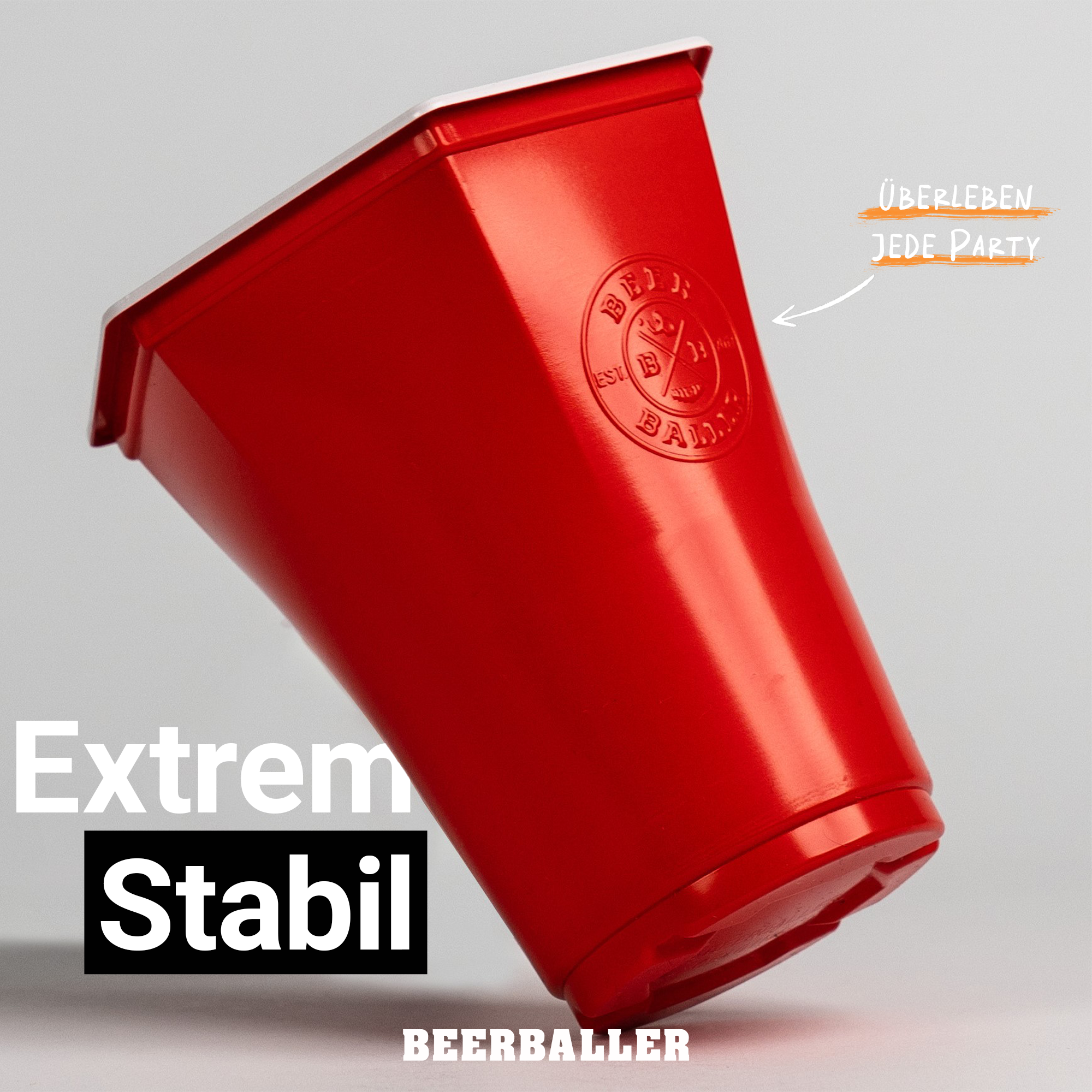 Hexa Beer Pong Becher Set Rot