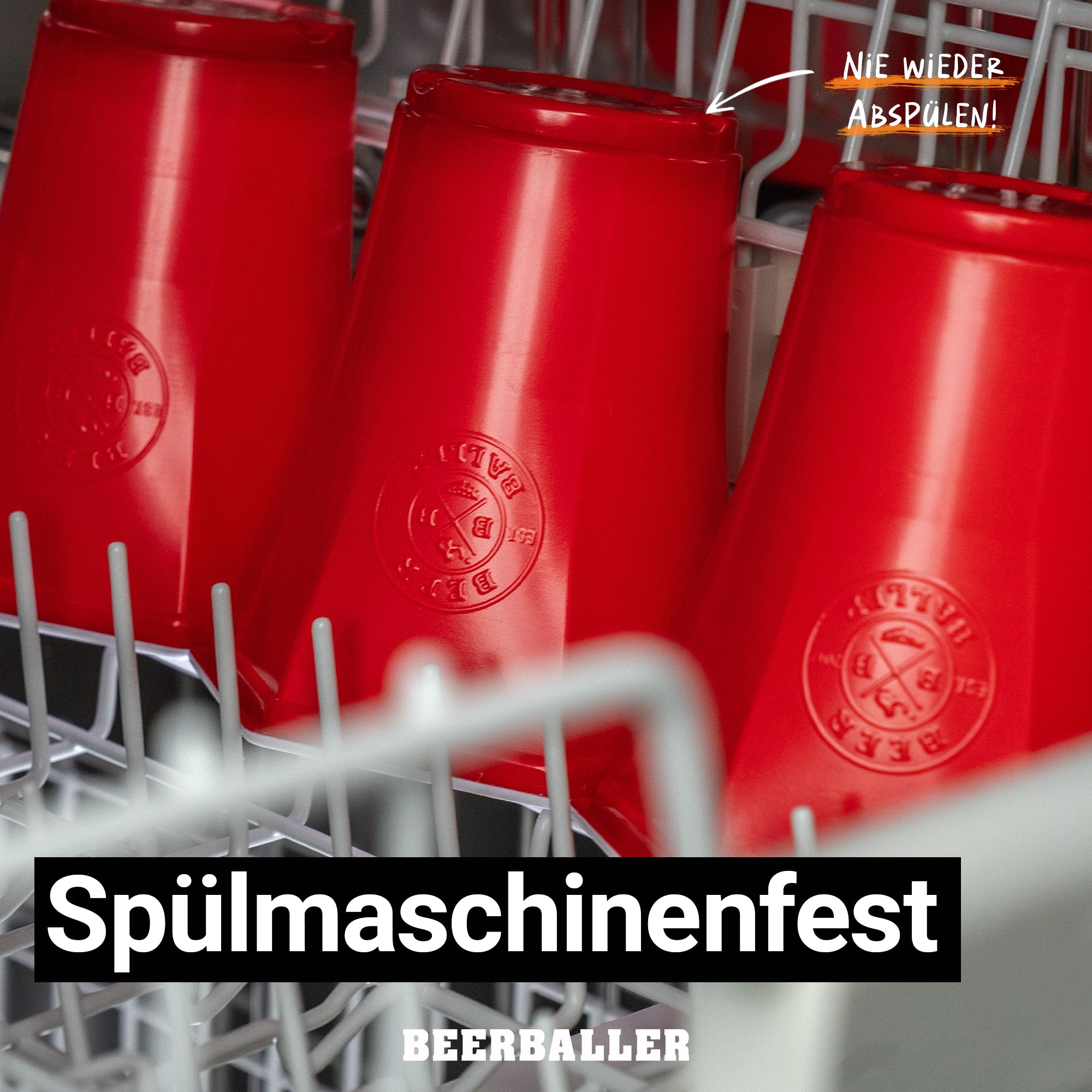 Hexa Beer Pong Becher Set Rot