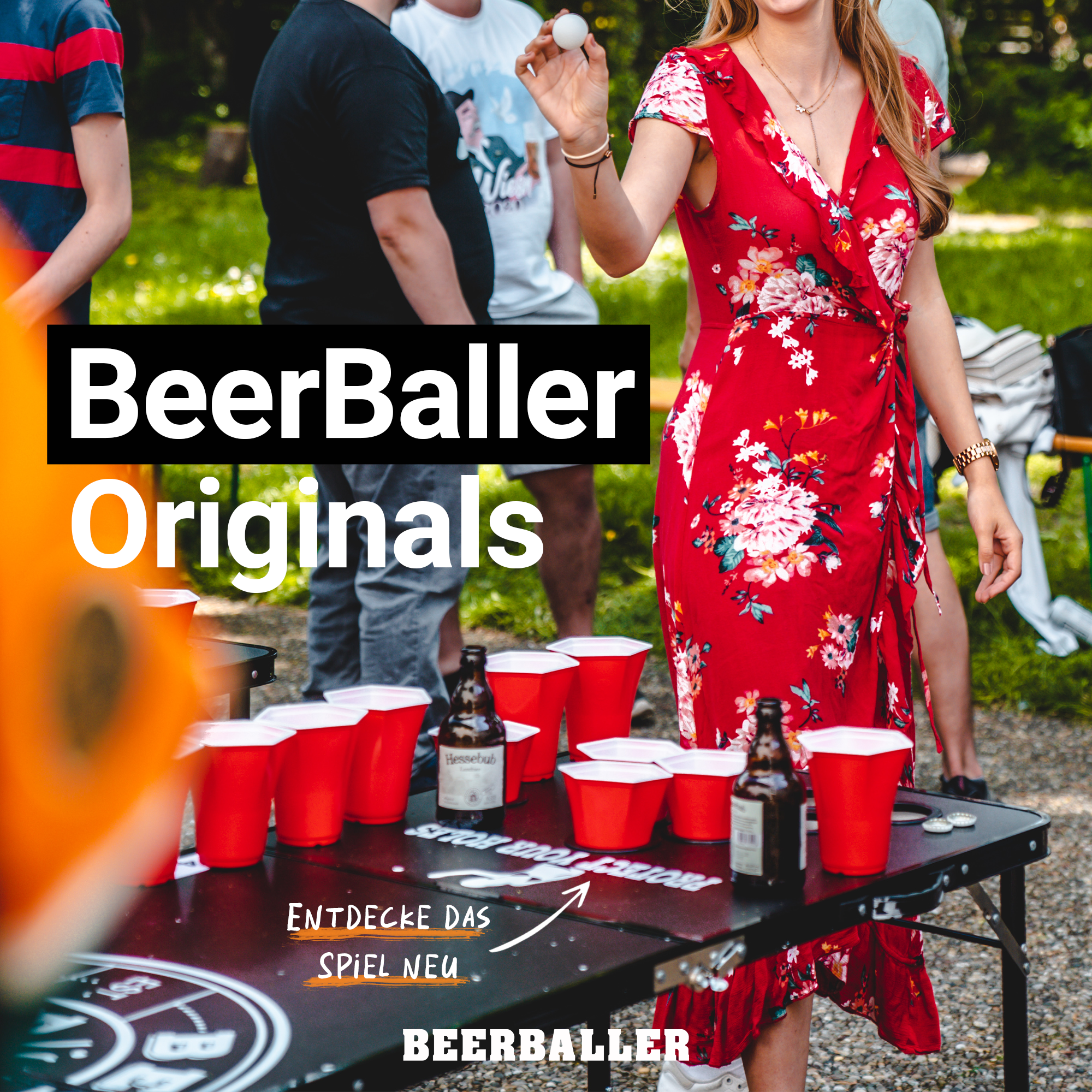 Hexa Beer Pong Becher Set Rot