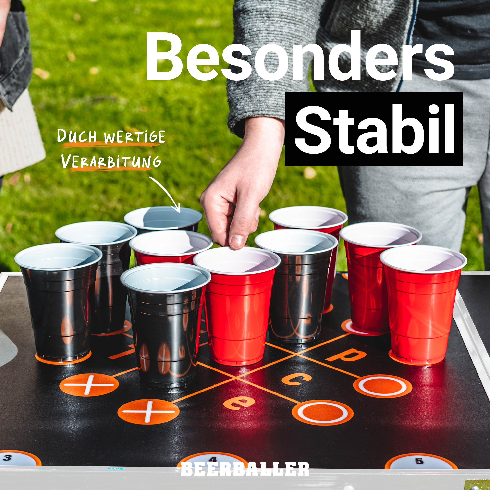 Beer Pong Tisch Set "Multigame" inkl. 50 Becher, 12 Bälle & Party Pong