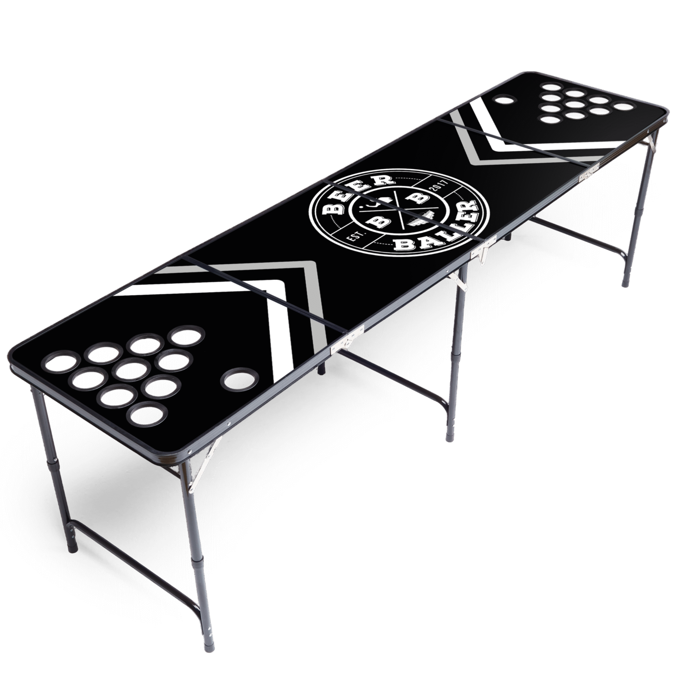 Beer Pong Tisch 'All Black' mit Löchern