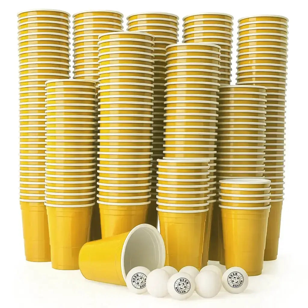 Beer Pong Becher Gelb (800x + 96 Bälle)