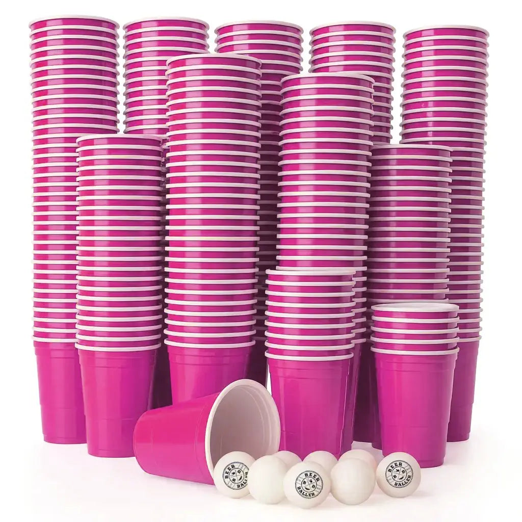 Beer Pong Becher Pink (800x + 96 Bälle)