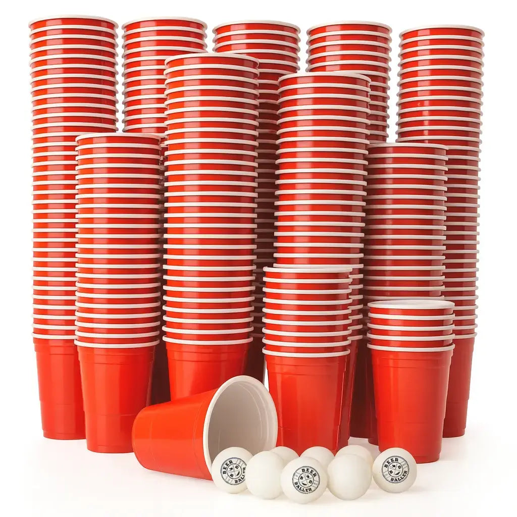 Beer Pong Becher Rot (800x + 96 Bälle)
