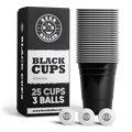 Beer Pong Cup Set Black