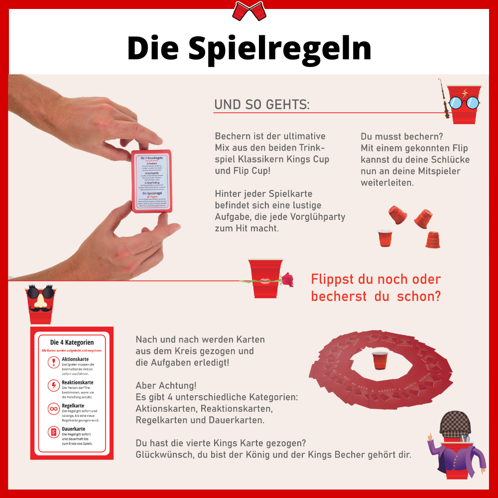 Trinkspiel 'Bechern' mit Cups
