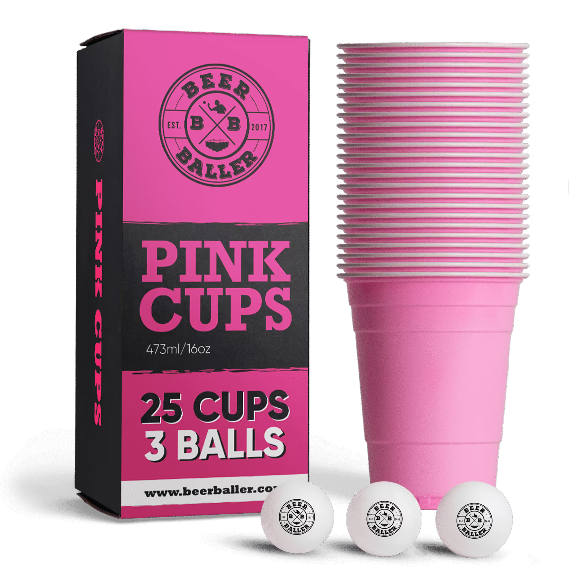 Beer Pong Becher Set Pink