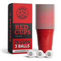 Beer Pong Cup Set Red