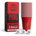 BeerBaller® Beer Pong Becher Set (25x inkl. 3 Bällen)