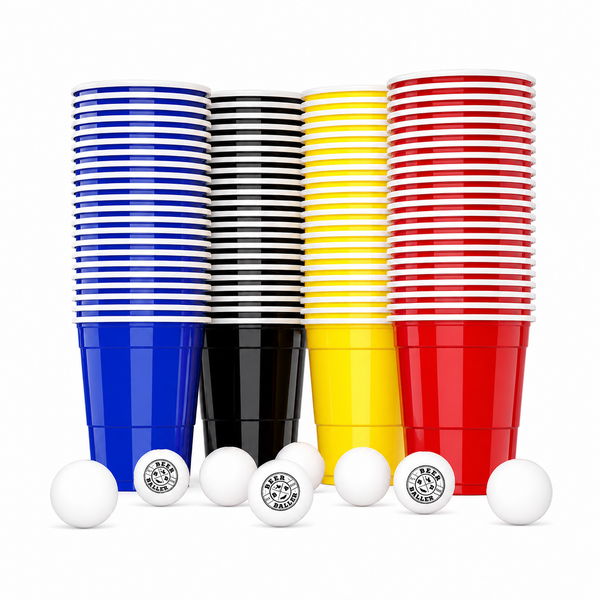 Beer Pong Becher Set Mixed (100x inkl. 12 Bälle)