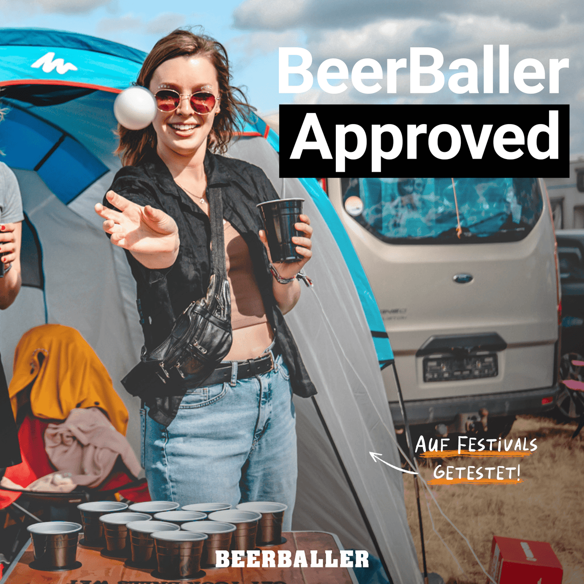 Relaxdays Beer Pong Bälle, 100 Stück, Tischtennisbälle aus Relaxdays Beer Pong Bälle, 100 Stück, Tischtennisbälle aus