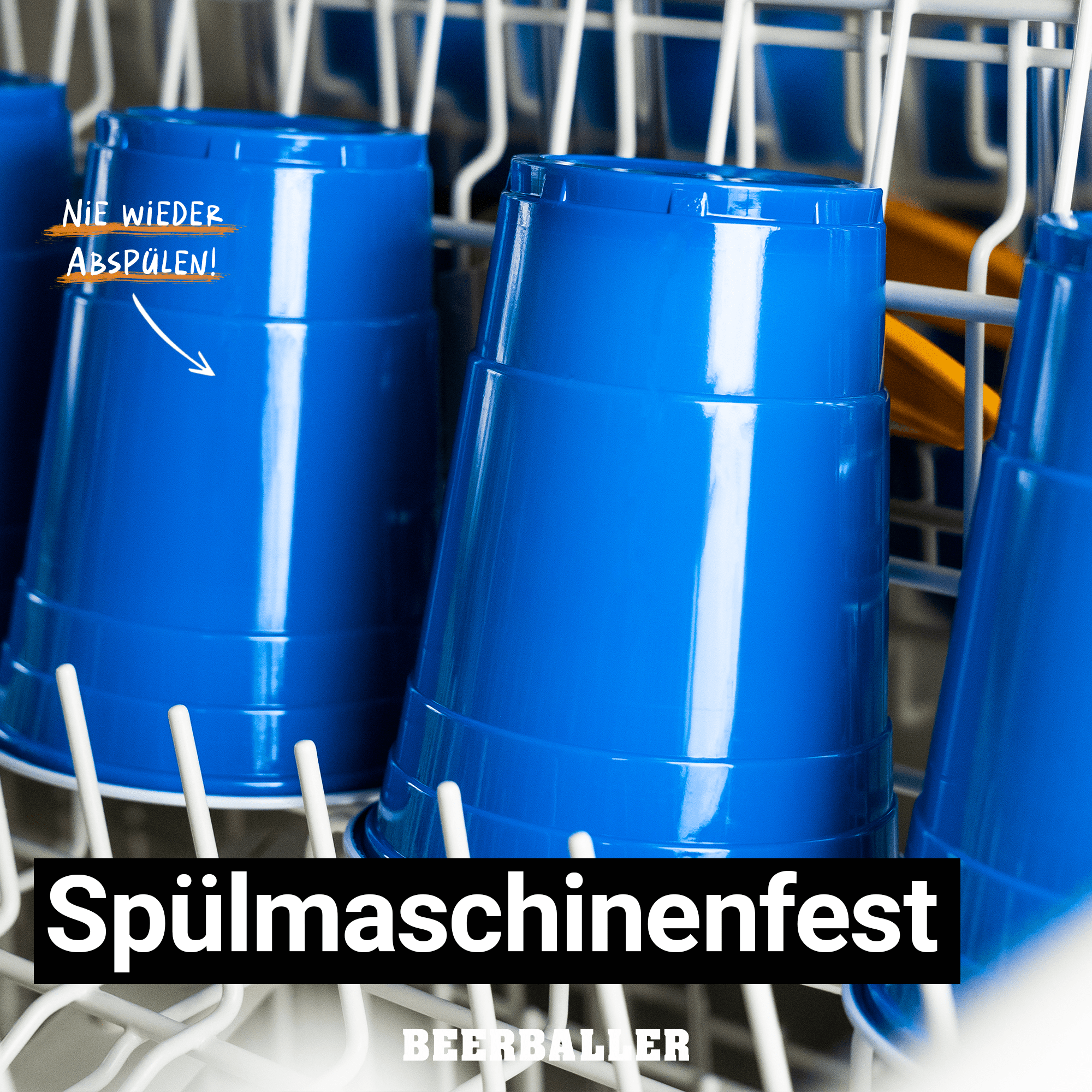 Beer Pong Becher Blau (800x + 96 Bälle) - BeerBaller