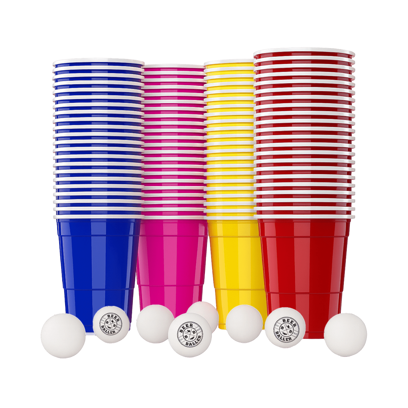 Beer Pong Becher Set Mixed (100x inkl. 12 Bälle) - BeerBaller