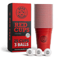 Beer Pong Becher Set Rot mit Logo - BeerBaller