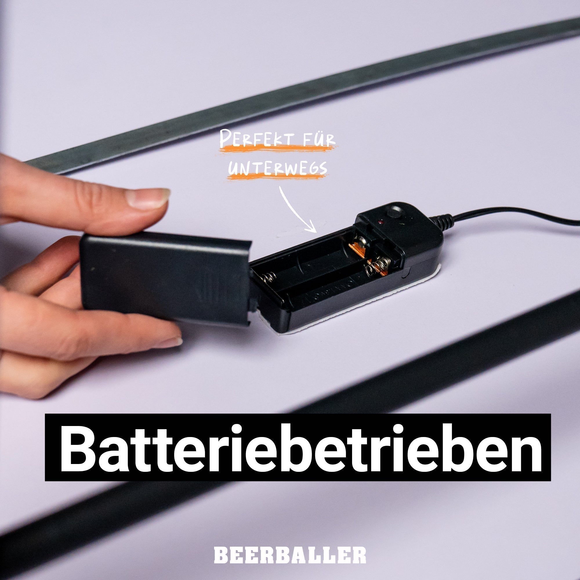 Beer Pong Tisch 'LED NEON' mit Löchern - BeerBaller