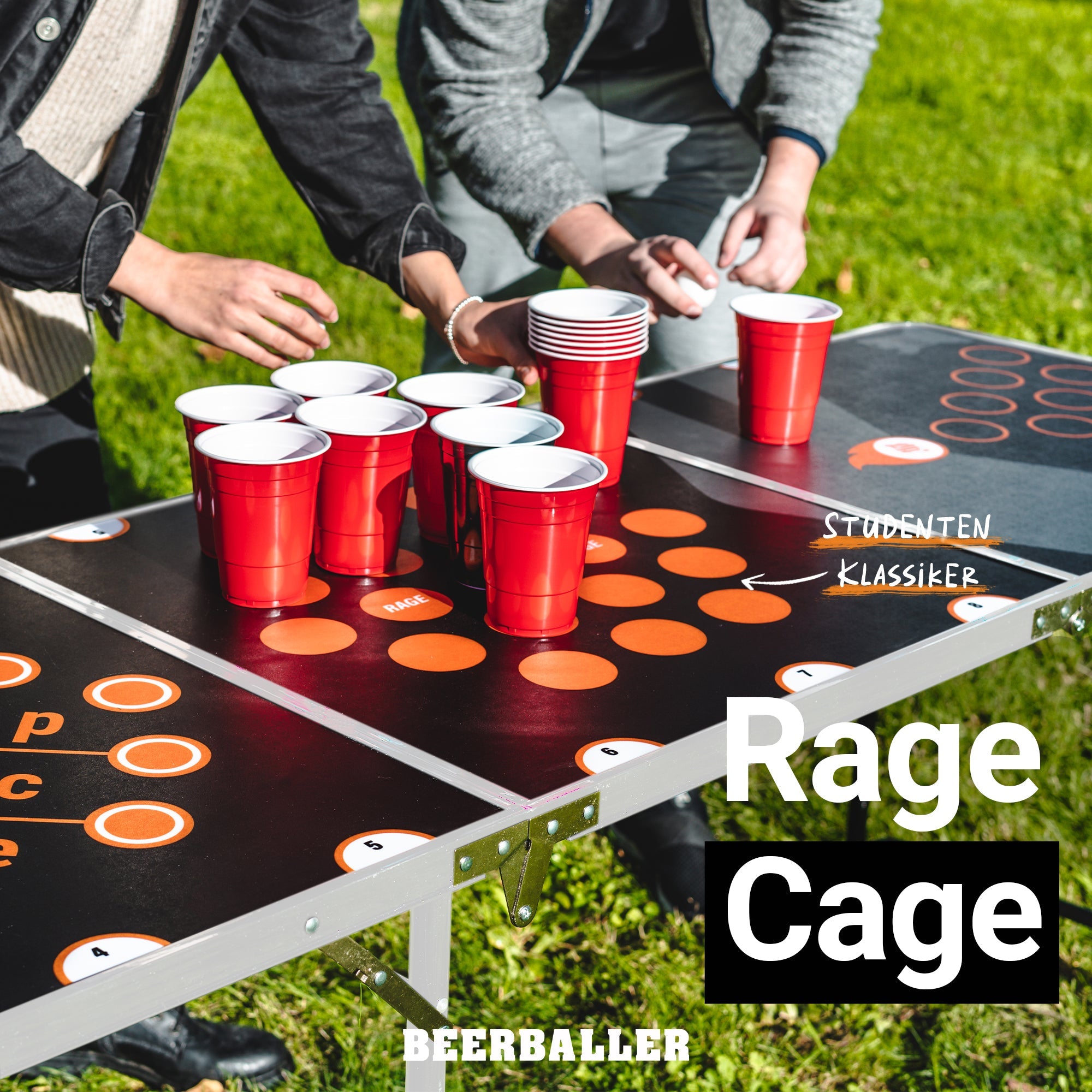 Beer Pong Tisch Set "Multigame" inkl. 50 Becher, 12 Bälle & Party Pong - BeerBaller