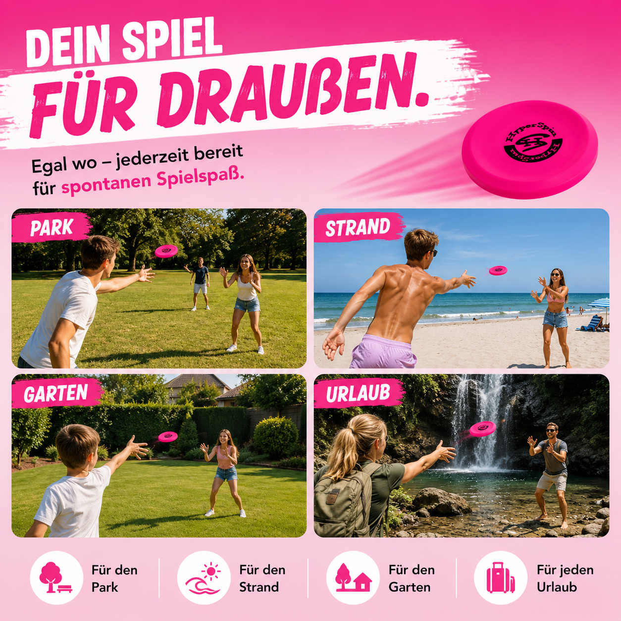 HYPERSPIN® Mini Frisbee Set (3 Stück)