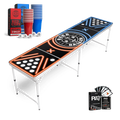 Beer Pong Tisch Set "LED NEON" inkl. 50 Becher, 12 Bälle & Party Pong