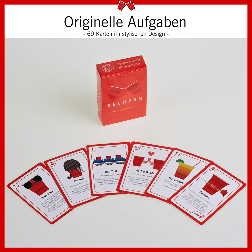 Trinkspiel 'Bechern' mit Cups - BeerBaller
