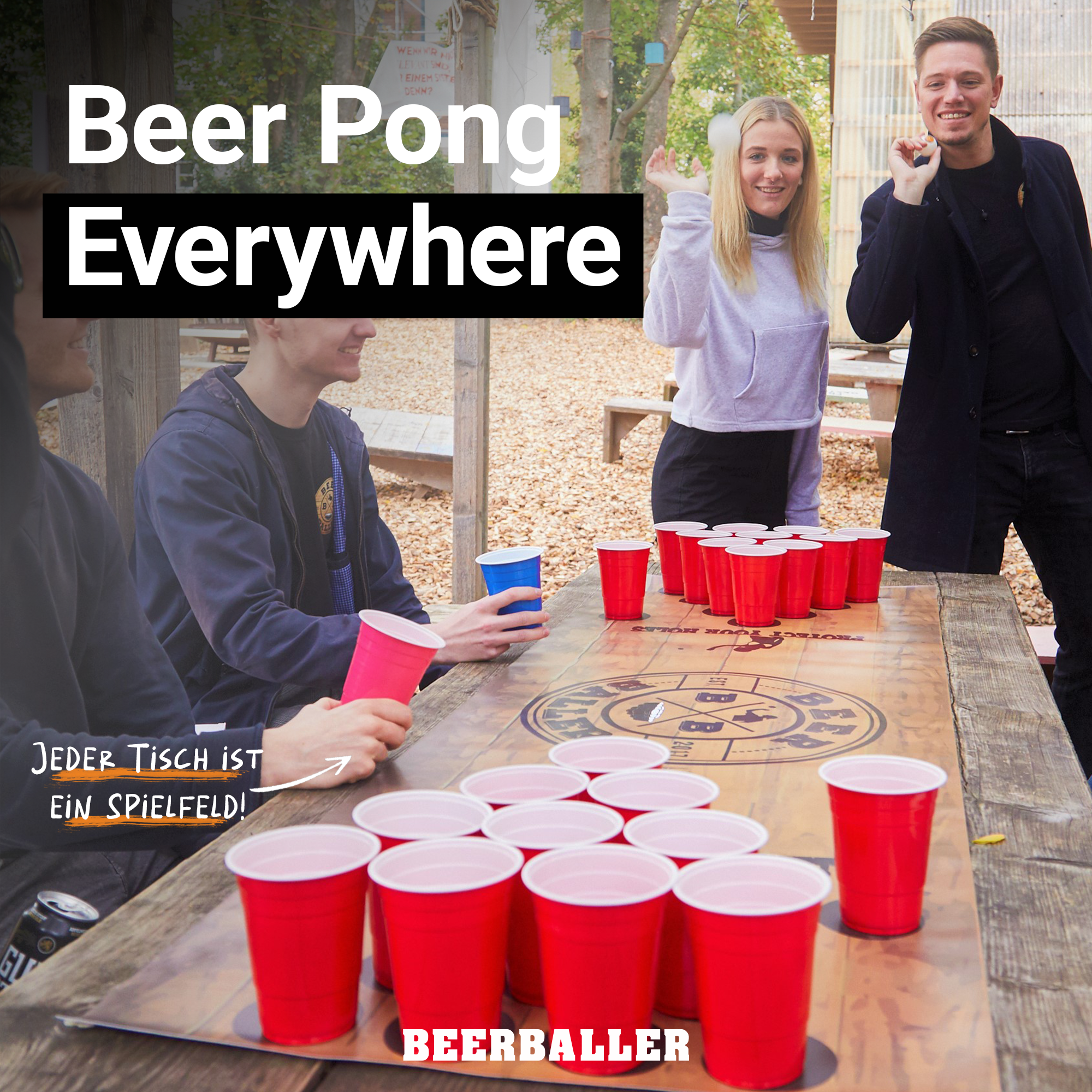 faburo Beer Pong Kit, Jeux à Boire, Pack Complet Beer Pong,Tapis