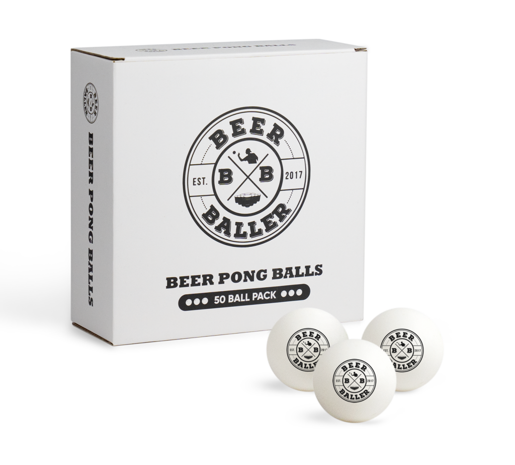 BEERBALLER® Allblack Beer Pong Table, black frame - scratch resistant  surface - cup holder